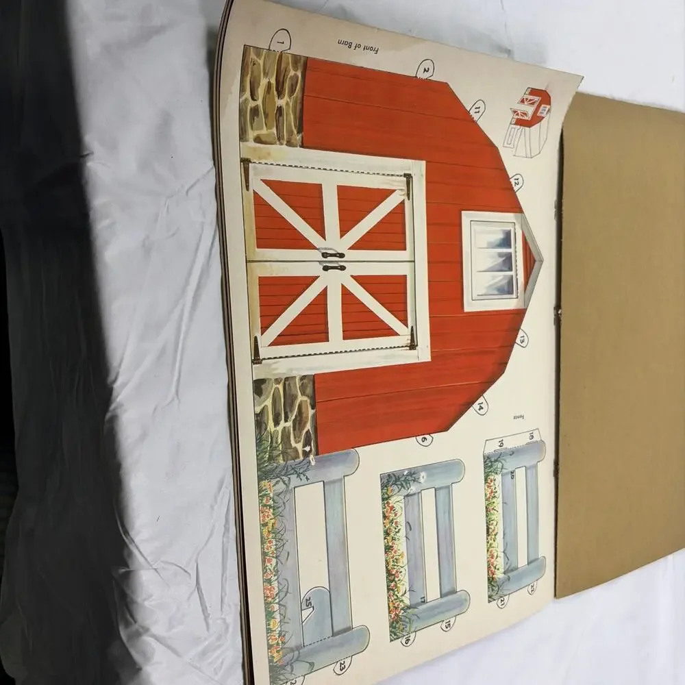 MY FARM Cut-out Building Book 1955 Whitman